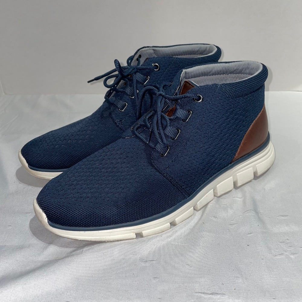 Johnston & Murphy McGuffey Knit Chukka‎ Navy Blue Mens 11M 25-9779 Sneaker Boot